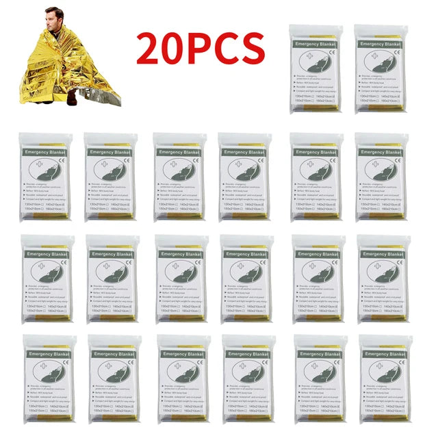 Outdoor Emergency Gold-Silver Survival Blanket – Waterproof Thermal Rescue Blanket 130x210cm